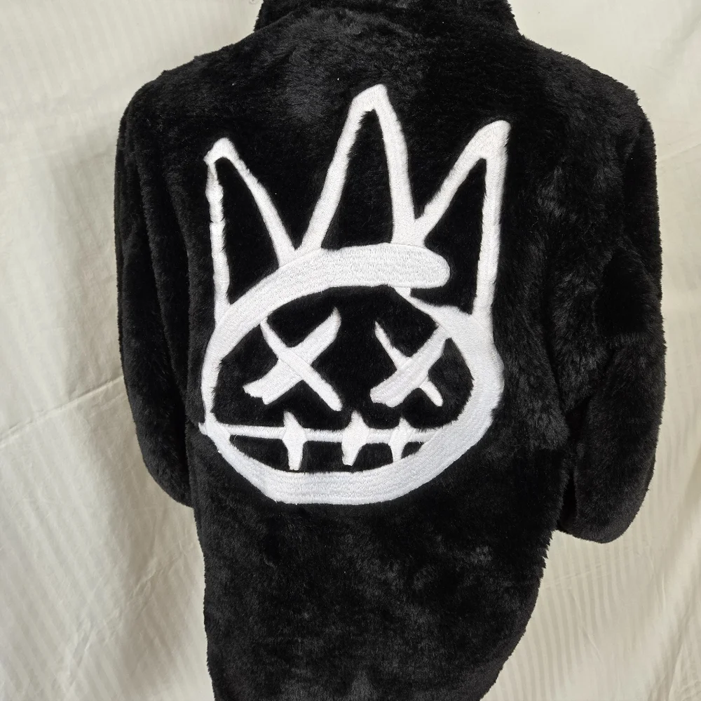 Black Faux Fur Jacket for Men - Picture 3 of 11